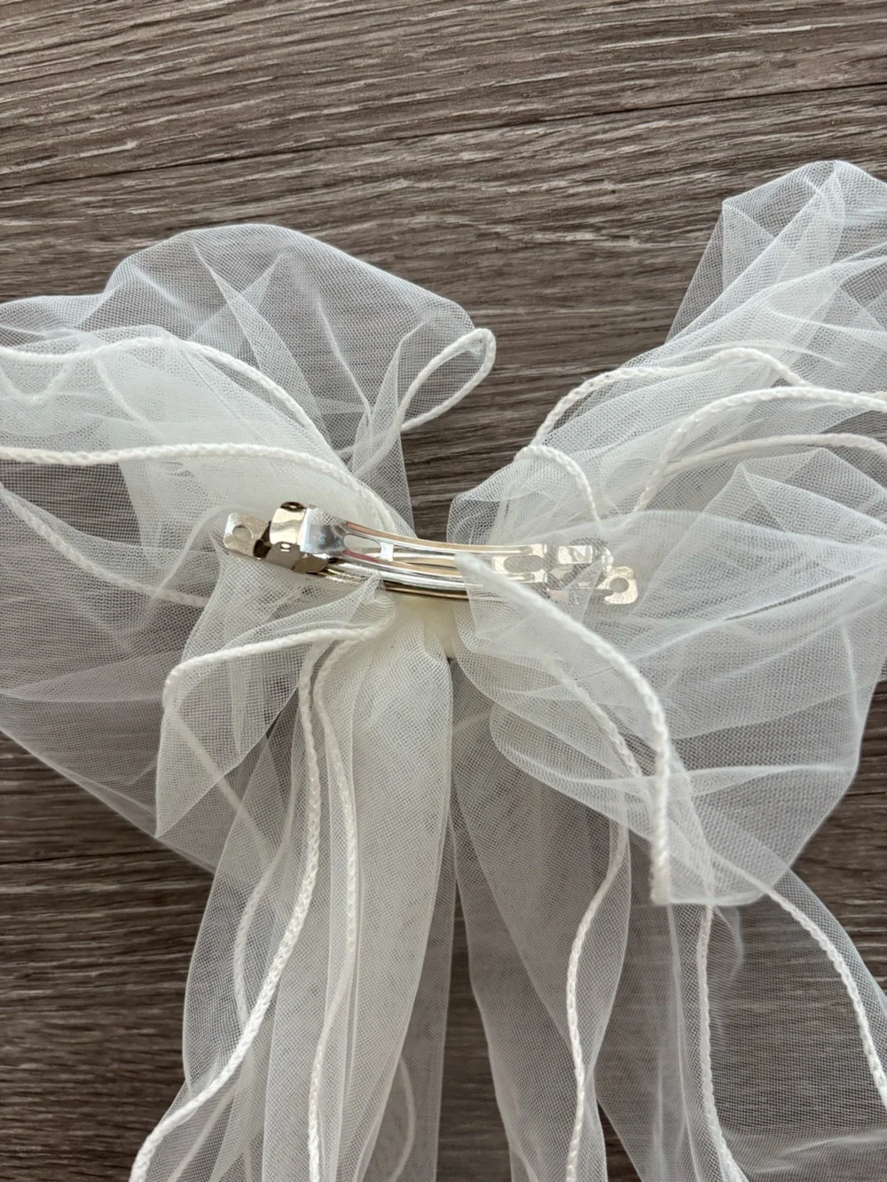 Birthday girl or wifey bow Sheer White Organza Scarf - Elegant Women's Accessor